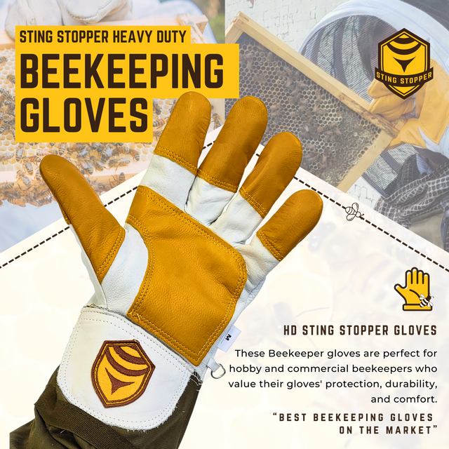 Heavy Duty Goat Skin Beekeeping Gloves