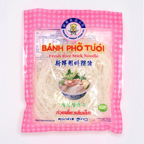 Sincere Fresh Rice Stick Noodle - Bánh Phở Tươi, 1 Lb