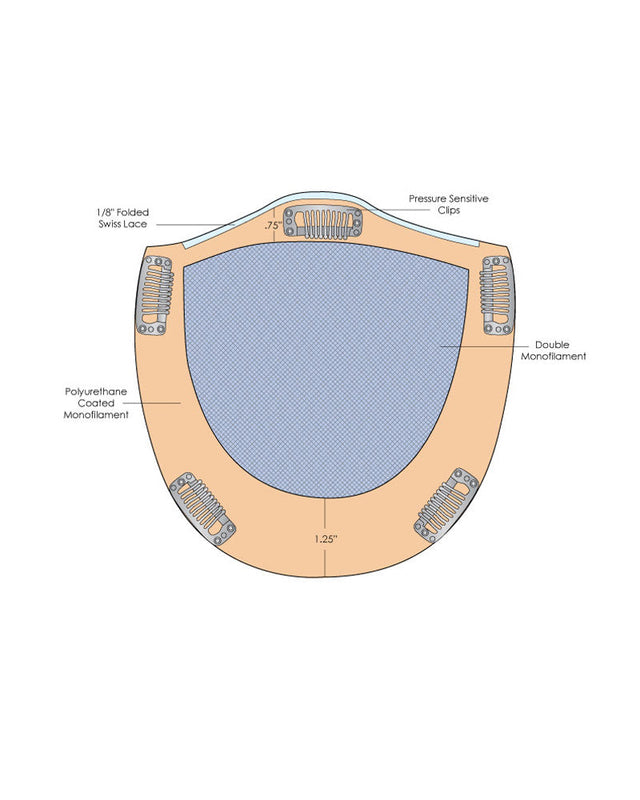 Top Form 12 inch | Monofilament Remy Human Hair Topper by Jon Renau