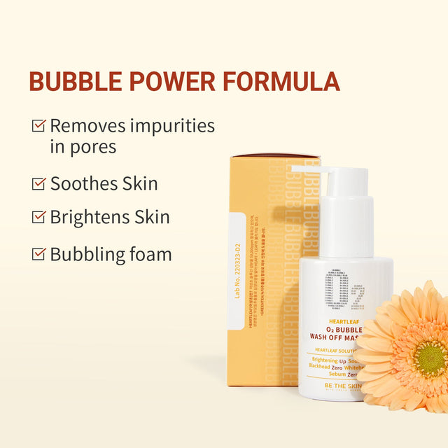 Be The Skin Heartleaf O2 Bubble Wash Off Mask Pack