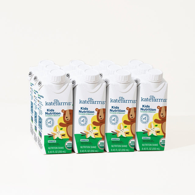 Kate Farms Kid's Nutrition Shake, Vanilla, Case/12