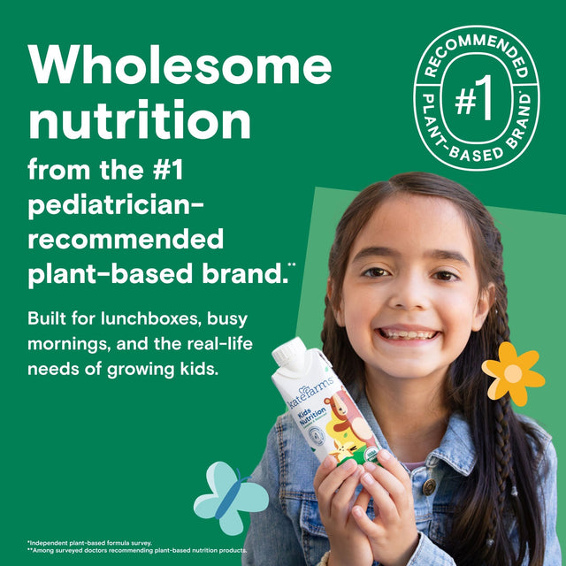 Kate Farms Kid's Nutrition Shake, Vanilla, Case/12