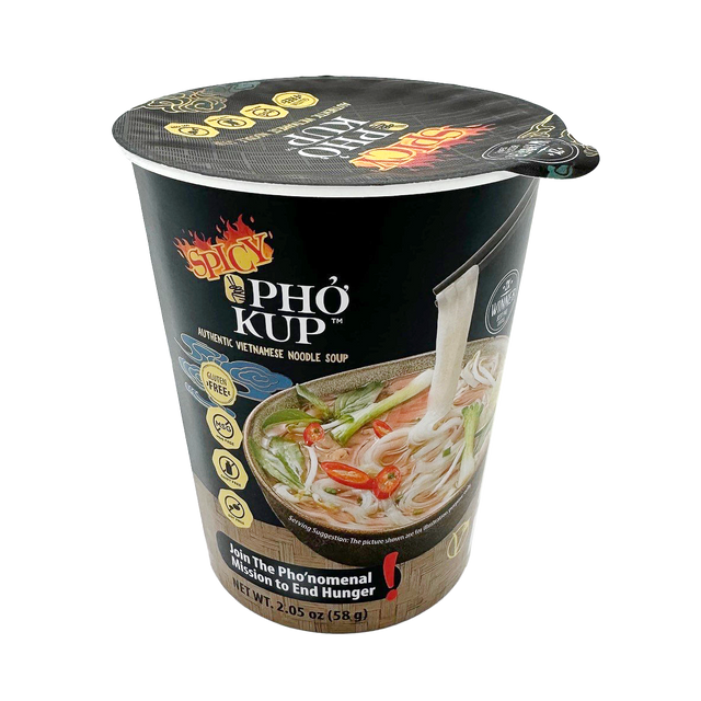 Pho Kup Instant Spicy Veggie Pho (Case of 10 Kups)