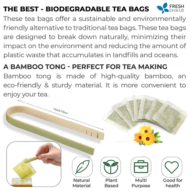 Stevia Leaf Tea Bags, 100% Natural & Pure Stevia leaves, Eco-Conscious Tea Bags, Stevia Herbal Tea. Stevia Leaf Tea. No Sugar, No Caffeine, No Gluten, Vegan