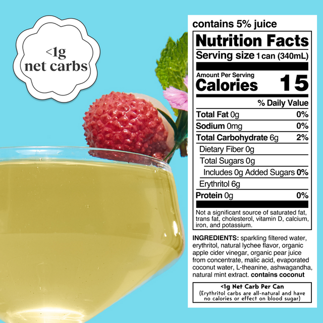 lychee mojito (sparkling mocktail | 12 pack)