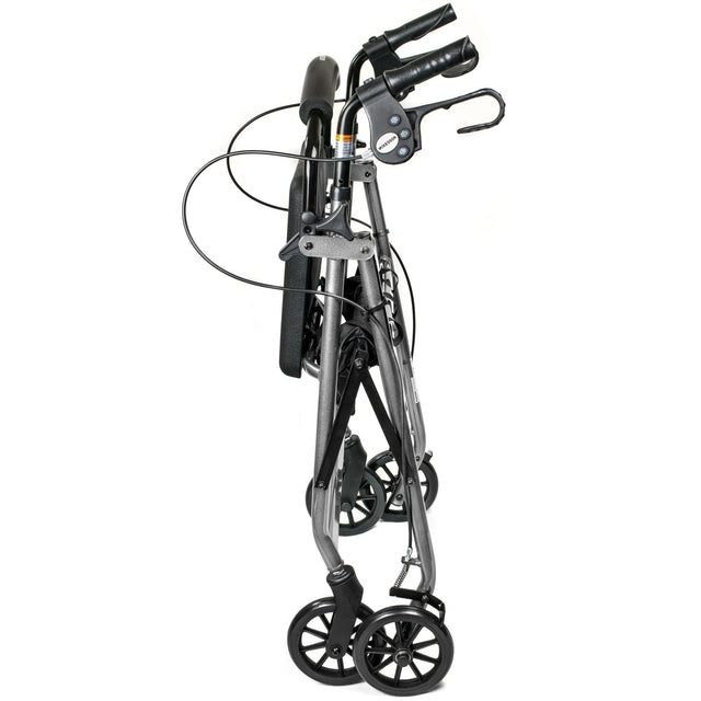 McKesson Lightweight 4 Wheel Rollator Walker, Silver