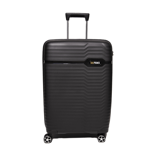 24-inch Black Hardcase Roller Luggage with 360° Wheels & TSA Lock