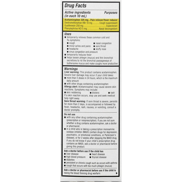 Mucinex Children’s Cold, Cough & Sore Throat Liquid, Mixed Berry, 4 oz