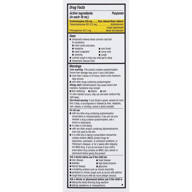 Mucinex Children's Nighttime Multi-Symptom Cold Relief Liquid, Very Berry, 4 oz