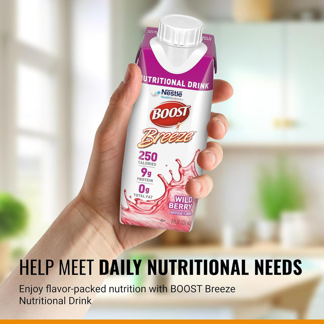 Nestle Boost Breeze, Wild Berry, 8 oz carton, CS/24