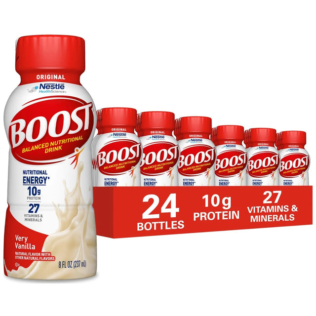 Nestle Boost Original Nutritional Drink, Very Vanilla, 8 oz bottle, CS/24