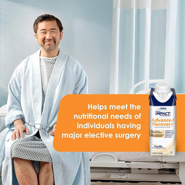 Nestle Impact Advanced Recovery Immunonutrition Drink, Vanilla, CS/10