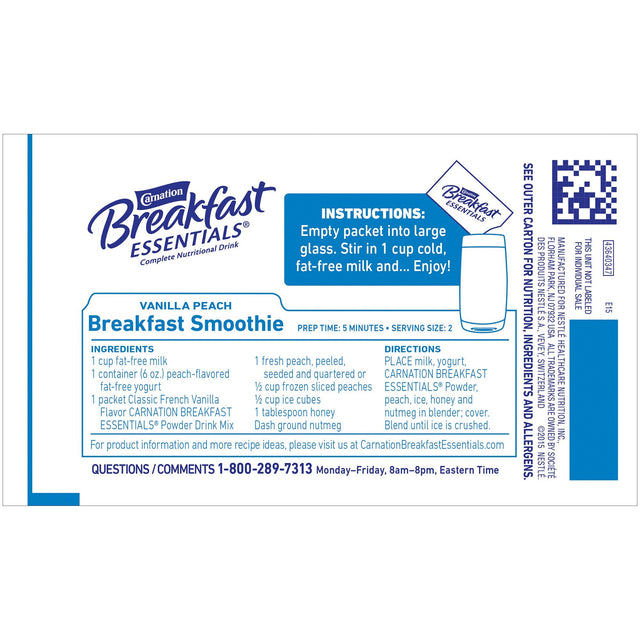 Carnation Breakfast Essentials Powder Drink Mix, French Vanilla