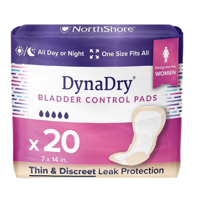 NorthShore DynaDry Bladder Control Incontinence Pads for Women