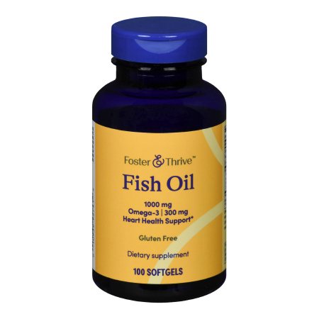 Foster & Thrive Omega 3 Fish Oil Supplement, 1000 mg, 100 soft gels