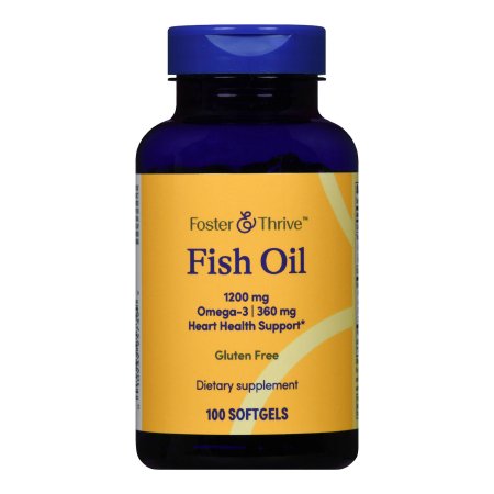 Foster & Thrive Omega 3 Fish Oil Supplement, 1200 mg, 100 soft gels