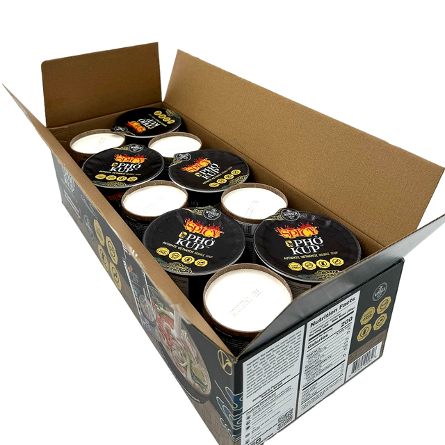 Pho Kup Instant Spicy Veggie Pho (Case of 10 Kups)