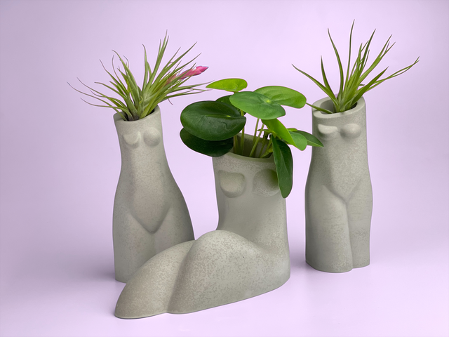 Female Body Vase | AIR PLANT HOLDER