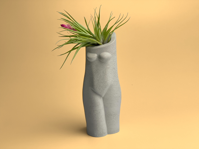 SET OF 3 AIR PLANT HOLDERS, Female Body Vase