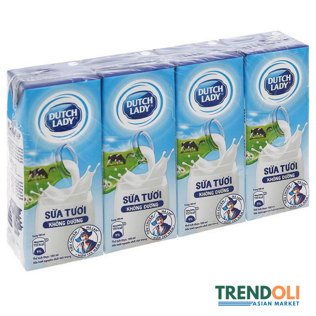 Dutch Lady Sweetened UHT Milk 180ml each - pack of 4