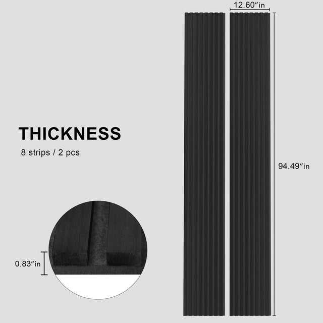 Luxury Black Acoustic Solid Wood Wall Panels ( 2 Panels Per Box)
