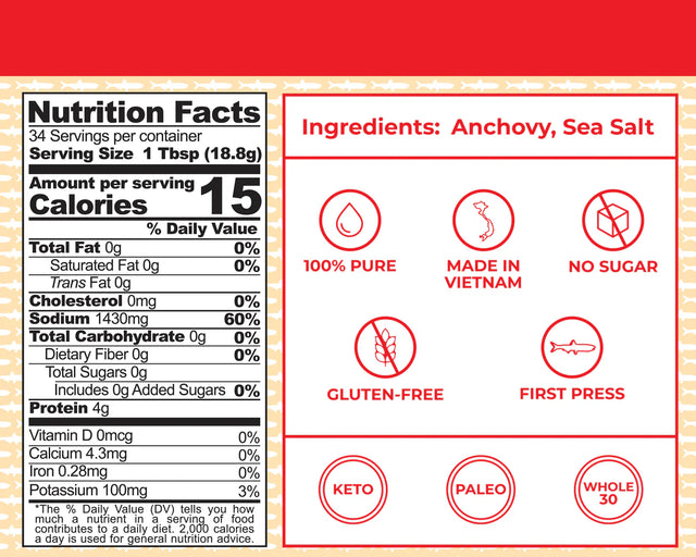 Red Boat Fish Sauce 40°N - 17 Oz