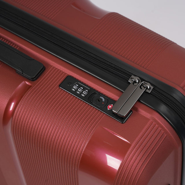 20-inch Red Carry-On Hardcase Roller Luggage with 360° Wheels