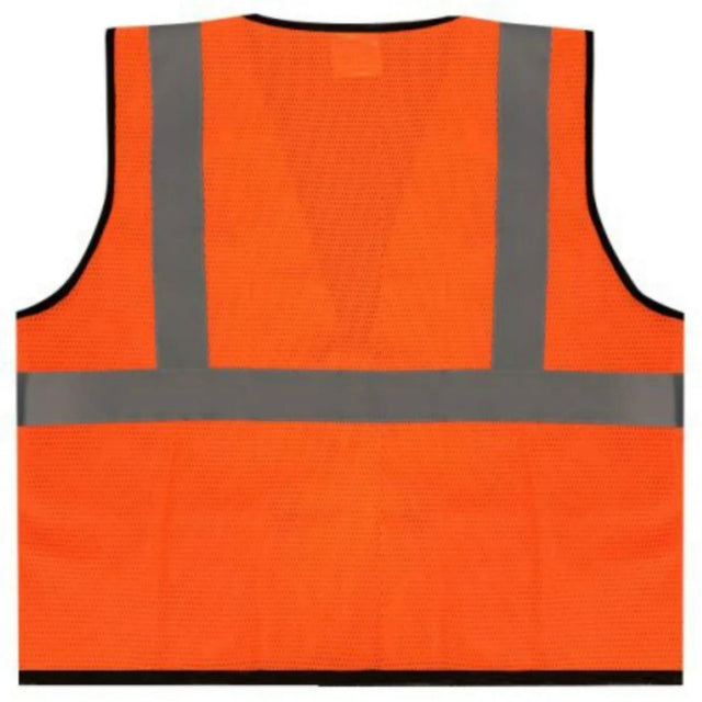 Safety Main 05EAMO Economy Vest, Class 2, All Mesh, Hi-Vis Orange, Pack of 5