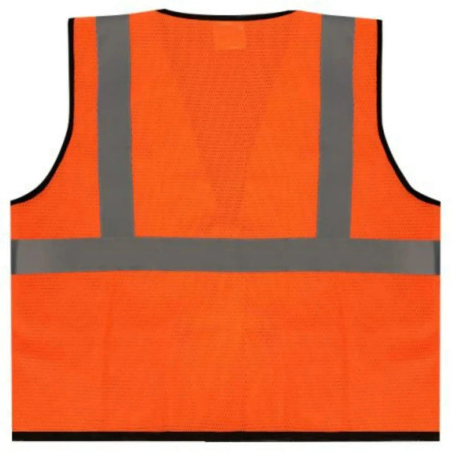Safety Main 05EAMO Economy Vest, Class 2, All Mesh, Hi-Vis Orange, Pack of 10