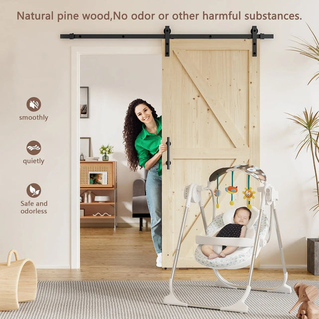 Solid Pine Barn Doors with Track Kit