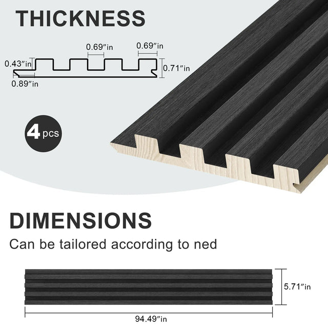 94.5" x 5.5" Solid Pine Wall Panels (4 Panels Per Box)