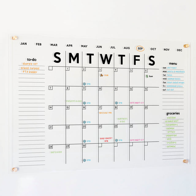 Ever Changing Acrylic Calendar | Minimalist Vertical