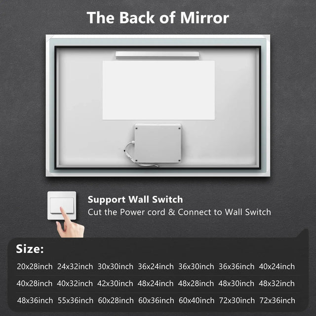 Standard Sleek Backlit LED Bathroom Mirror
