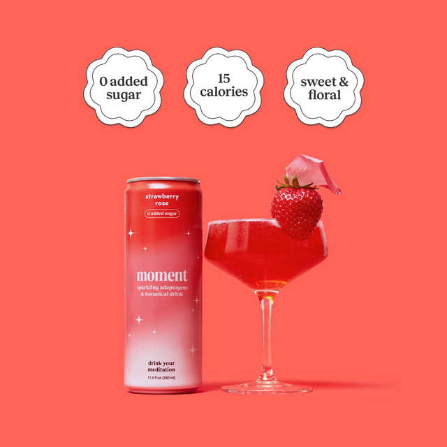 strawberry rose (botanical soda | 12 pack)