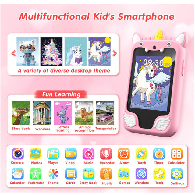 Unicorn Play Smartphone Touchscreen Games Camera Video Music