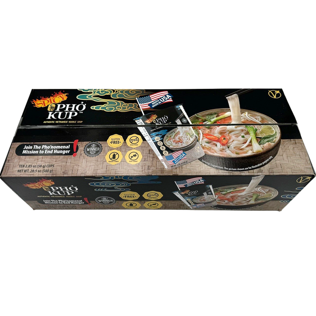 Pho Kup Instant Spicy Veggie Pho (Case of 10 Kups)