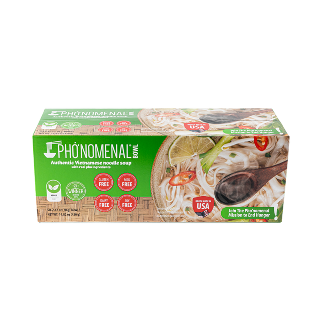 Pho’nomenal Bowl Instant Veggie Pho (Case of 6 Bowls)