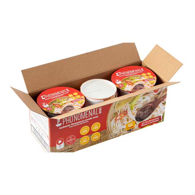 Pho’nomenal Bowl Instant Beef Pho (Case of 6 Bowls)