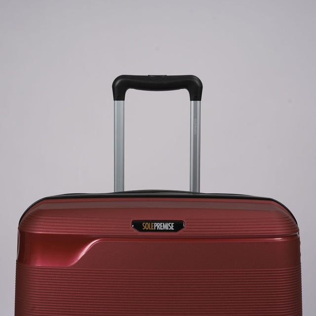 24-inch Red Hardcase Roller Luggage with 360° Wheels & TSA Lock
