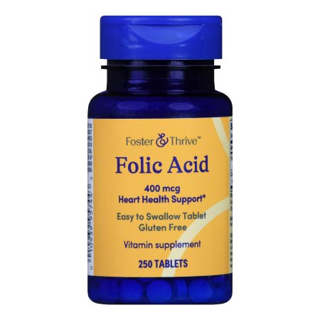 Foster & Thrive Folic Acid Vitamin Supplement, 400 mcg