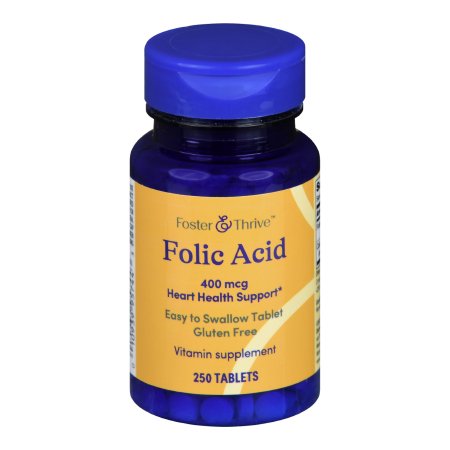 Foster & Thrive Folic Acid Vitamin Supplement, 400 mcg