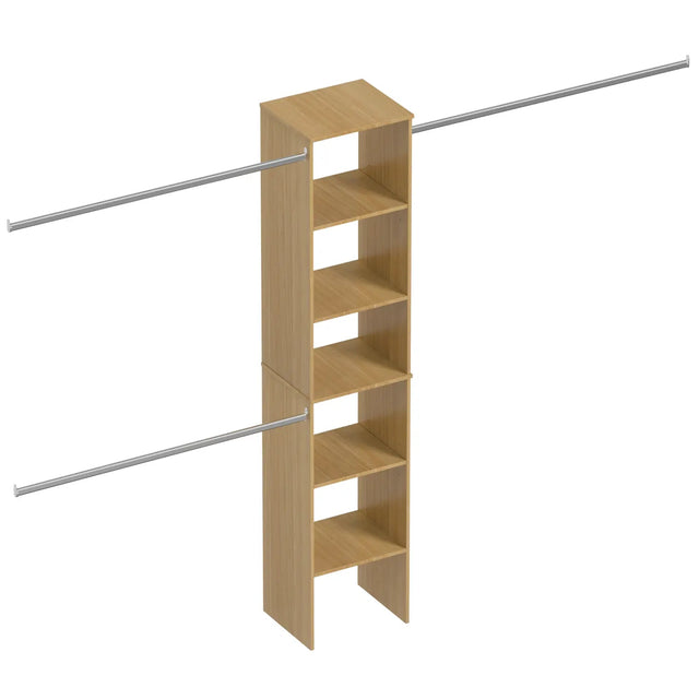 Closet System Starter Kit with Tower and 3 Hang Rods