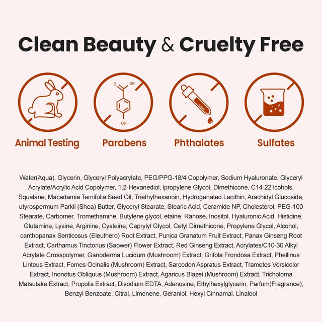 Wrinkle Supreme Serum 0.67 Fl. Oz. Trial-Size, Korean Red Ginseng, Mushrooms | Firming, Lifting, Fine Lines | Korean Skin Care, K-Beauty, 20Ml