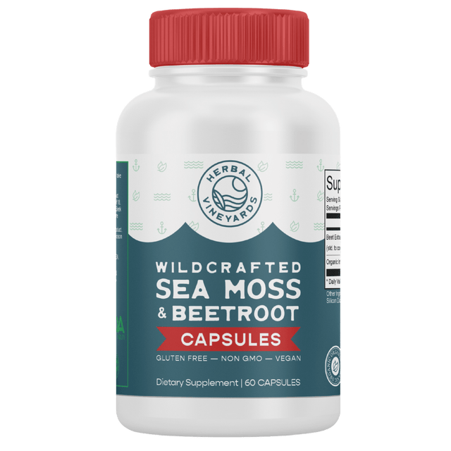 Organic Sea Moss & Beet Root Capsules - 60 Count