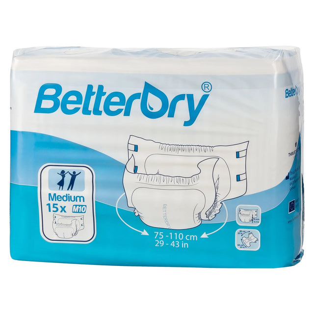 BetterDry Overnight Adult Diapers w/ Plastic Backing