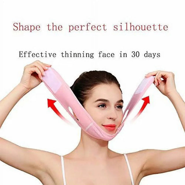 Reusable V Line Mask,V Shaped Face Mask for Sagging,Refined Jawline Support Strap,Adjustable Facial Slimming Strap,Chin up & Face Lifting Belt