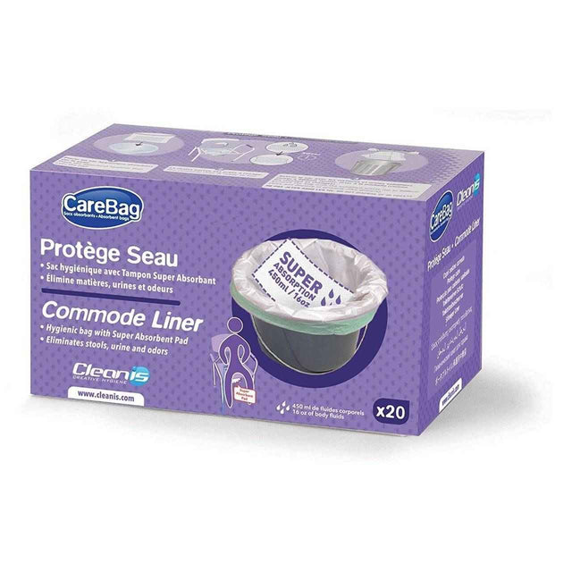 Carebag Oxo-Biodegradable Commode Liner w/ Super Absorbent Pad