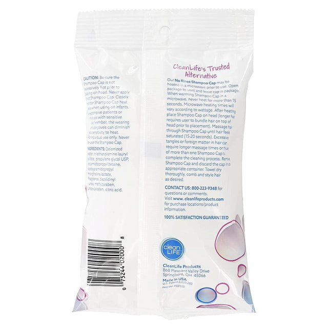 CleanLife No Rinse Shampoo Cap
