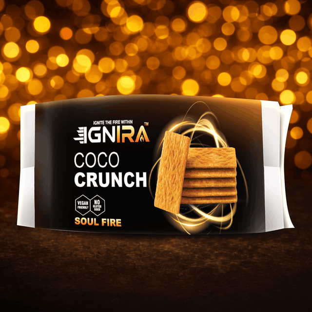 IGNIRA COCO Crunch Coconut Crackers, Crispy Plant-Based Coconut Chips, Toasted Coconut Cookie Thins, Premium Snack Treats, Creative Snacks for Adults & Kids, SOUL FIRE Energy Pack of 1 (1.76 oz)