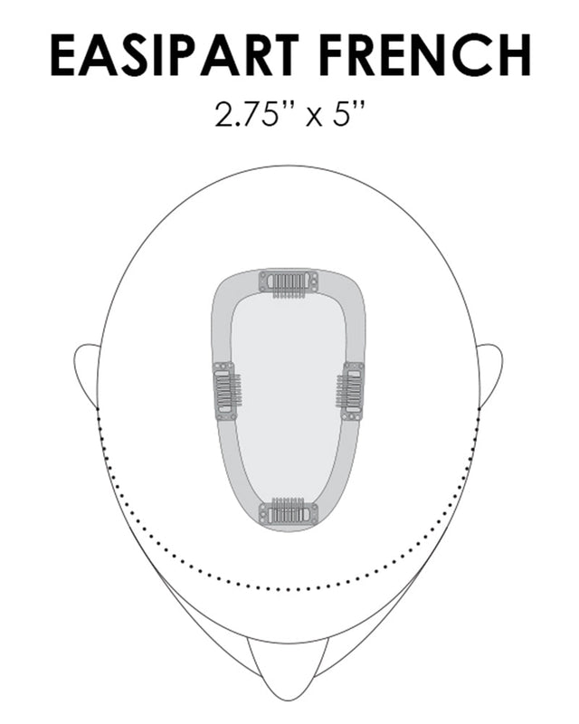 EasiPart French 18 inch (Exclusive) | Monofilament Remy Human Hair Topper by Jon Renau